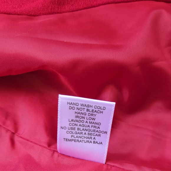 Red Love Tree Draped Waterfall Open Blazer Size Large - Picture 4 of 10